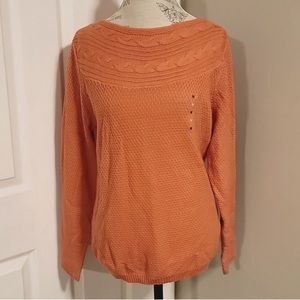 Beautiful Croft & Barrow Coral sweater Size L